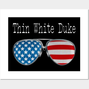 AMERICA PILOT GLASSES THIN WHITE DUKE Posters and Art